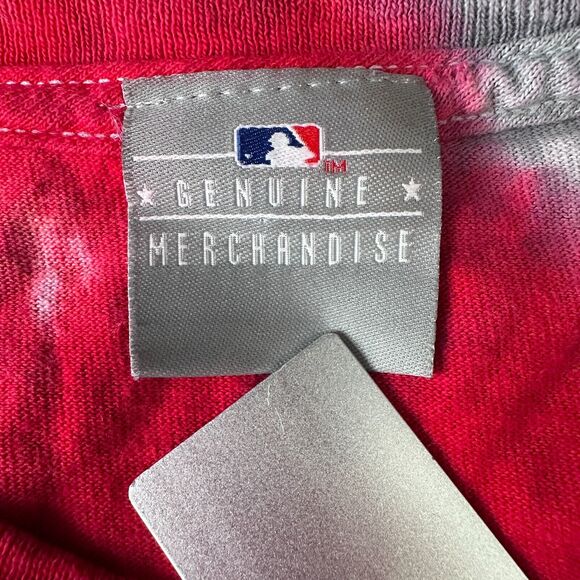 Philadelphia Phillies T-Shirt Mens Large Red Gray Tie Dye Pullover Crew Neck MLB - Picture 6 of 10
